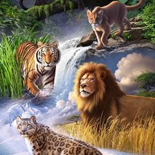 Схема вышивки «кошки»