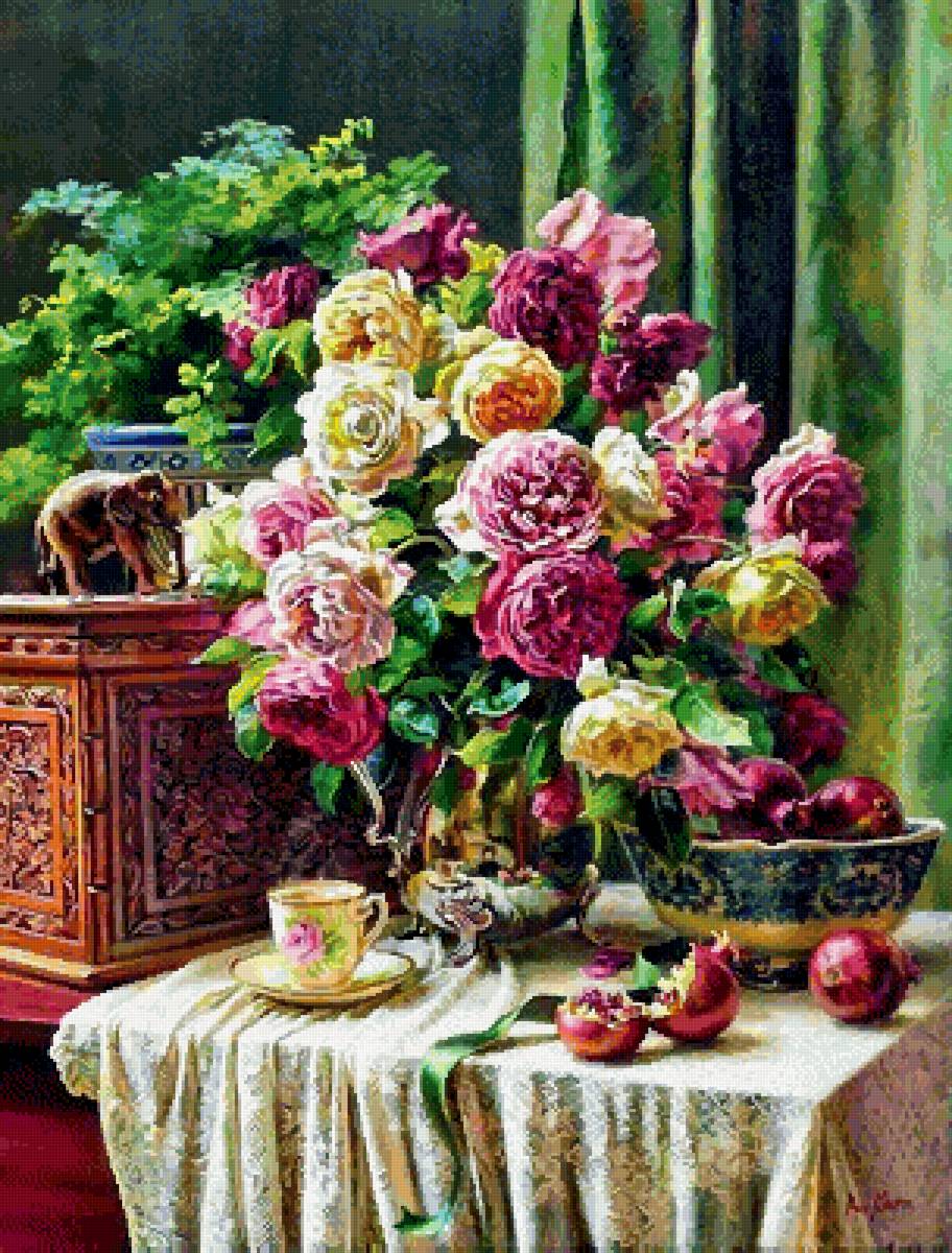 Энн Мортон. натюрморт. - энн мортон, букет - предпросмотр