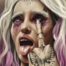 Схема вышивки «Девушка»