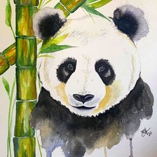 Схема вышивки «панда»