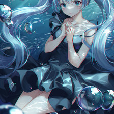 Схема вышивки «Miku Hatsune»