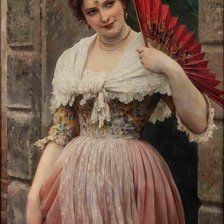 Девушка с веером