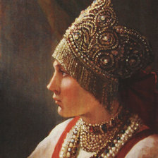 Схема вышивки «по мотивам картины А.А. Шишкина Русская девушка»