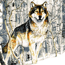 Схема вышивки «Лесной страж. Алексей Агнеев»