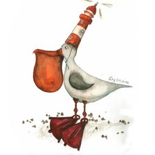 Схема вышивки «Пеликан»