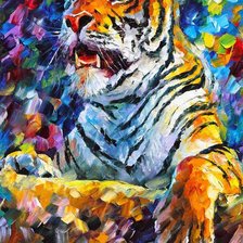 Схема вышивки «Тигр. Леонид Афремов»