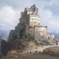 Схема вышивки «Замок Килхурн, Шотландия. Карло Боссоли»