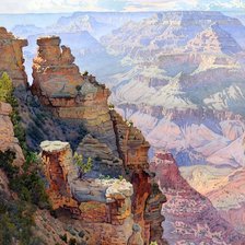 Схема вышивки «Гранд каньон. Акварель»