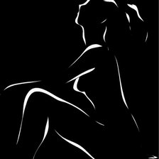 Схема вышивки «Силуэт девушка»