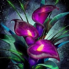 цветы, акварель, пнк