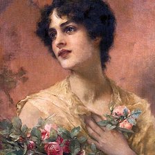 Схема вышивки «Девушка»