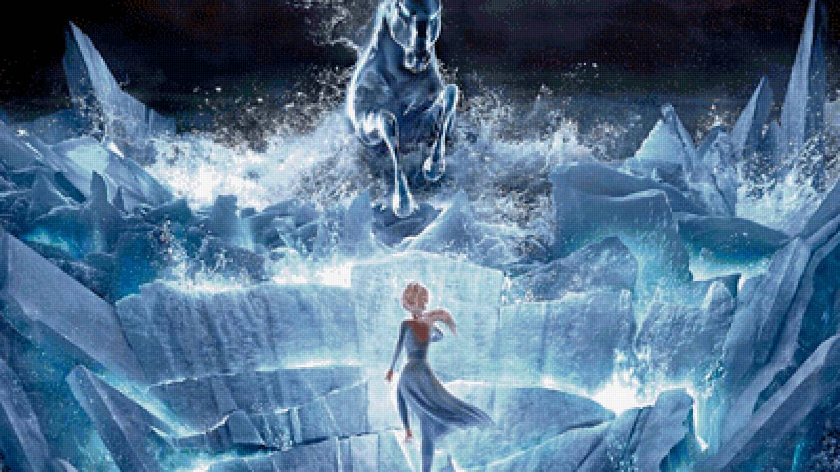 эльза - вышивка крестиком, схема для вышивки, холодное сердце - предпросмотр