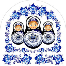 Схема вышивки «матрешки»