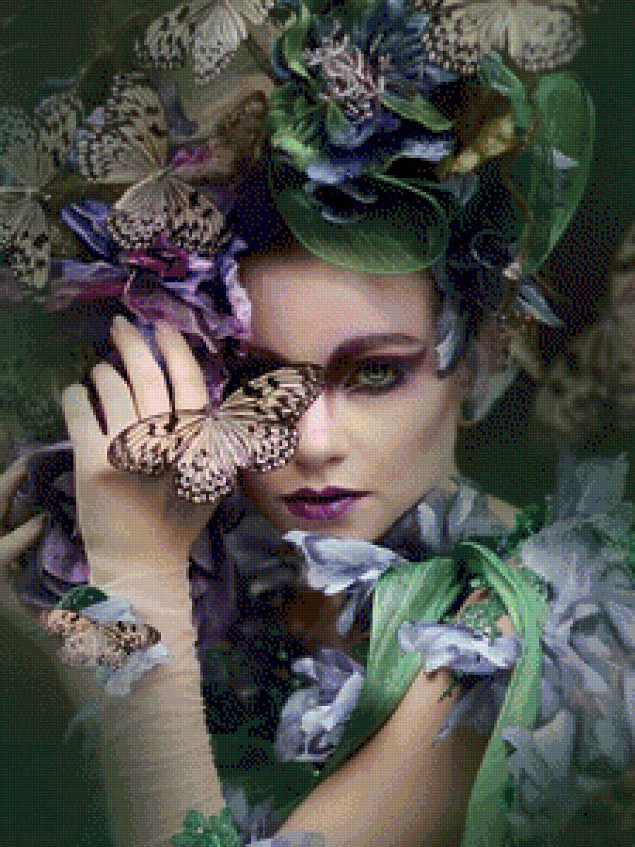 vrouw vlinder - vlinder - предпросмотр