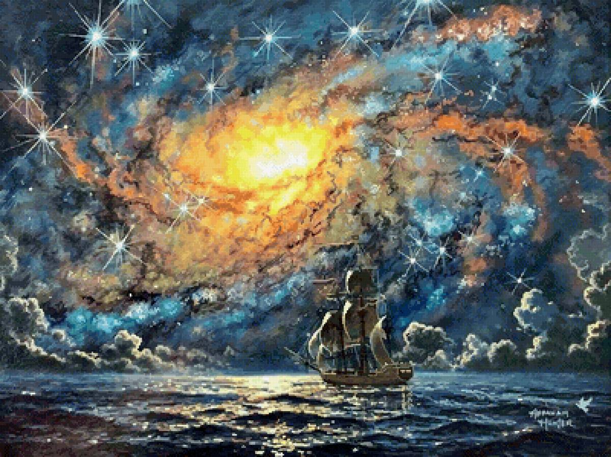 Абрахам Хантер - парусник, море, природа, вселенная, абрахам хантер - предпросмотр