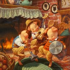 Схема вышивки «Трое поросят»