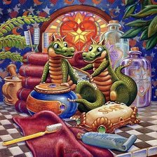 Схема вышивки «DRAGONES ASEO»