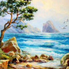 Схема вышивки «Токарь Наталья. Крымский пейзаж.»