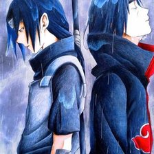 Схема вышивки «Итачи и саски»