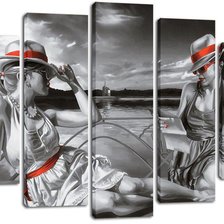 Схема вышивки «девушки»