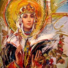 Схема вышивки «Святая  Людмила»