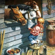 Схема вышивки «Папина помощница»