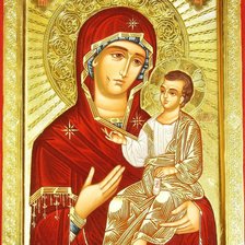 Схема вышивки «икона Иверской  Божией Матери»