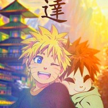 Схема вышивки «Наруто и гаара»