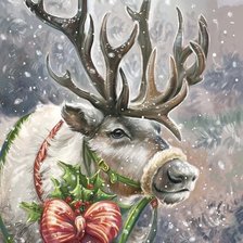 Схема вышивки «лесной олень»