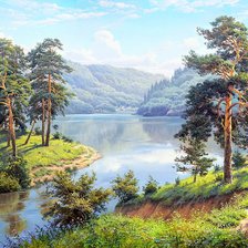 Схема вышивки «Игорь Прищепа. Пейзаж»