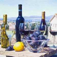 Схема вышивки «Натюрморт с вином»