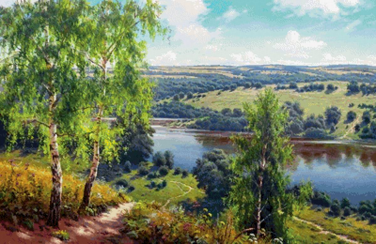 Игорь Прищепа. Пейзаж - пейзаж, игорь прищепа, березы - предпросмотр