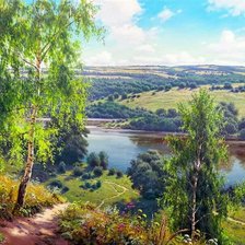 Схема вышивки «Игорь Прищепа. Пейзаж»