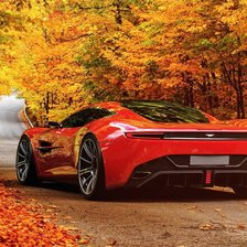 Схема вышивки «дорога в осень»