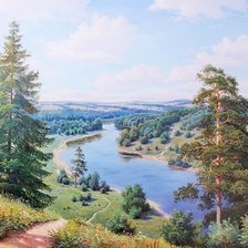 Схема вышивки «Виталий Потапов. Пейзаж»