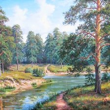 Схема вышивки «Виталий Потапов. Пейзаж»