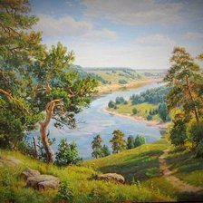 Схема вышивки «Виталий Потапов. Пейзаж.»