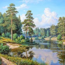 Схема вышивки «Виталий Потапов. Пейзаж.»