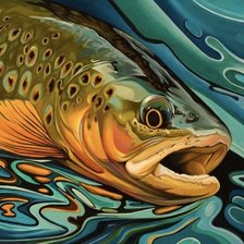 Схема вышивки «рыбина»