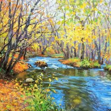 Схема вышивки «Георгий Харченко. Осеняя речка.»