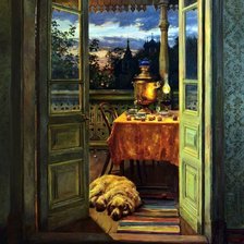 Схема вышивки «Вечер. Бжезовский В.»