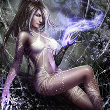 Схема вышивки «Девушка в паутине»