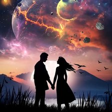 Схема вышивки «Вселенная на двоих»