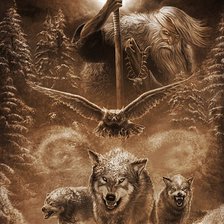 Схема вышивки «волколаки несущие смерть»