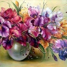 Схема вышивки «Ирисы»