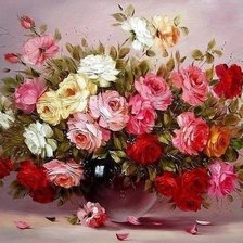 Схема вышивки «розовые розы»