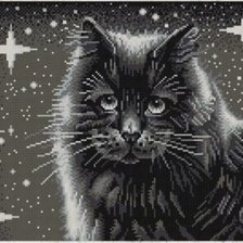 Схема вышивки «кот»