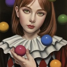 Схема вышивки «маленький жонглер»