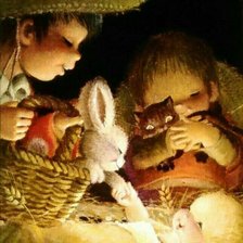 Схема вышивки «NIÑOS CON JESUS FERRANDIZ»