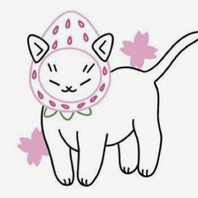 Котик клубничка